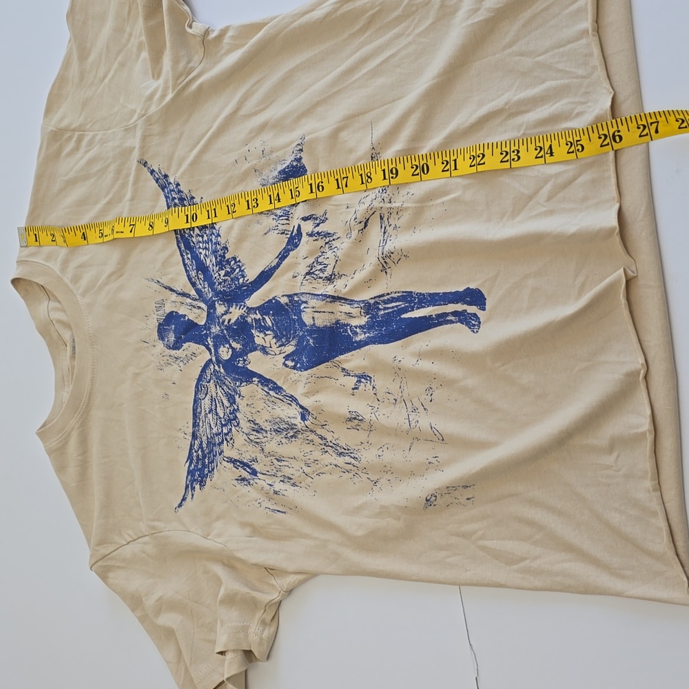 NWOT Nirvana In Utero Graphic Short Sleeve Tshirt Beige Blue Size Small - Picture 15 of 15